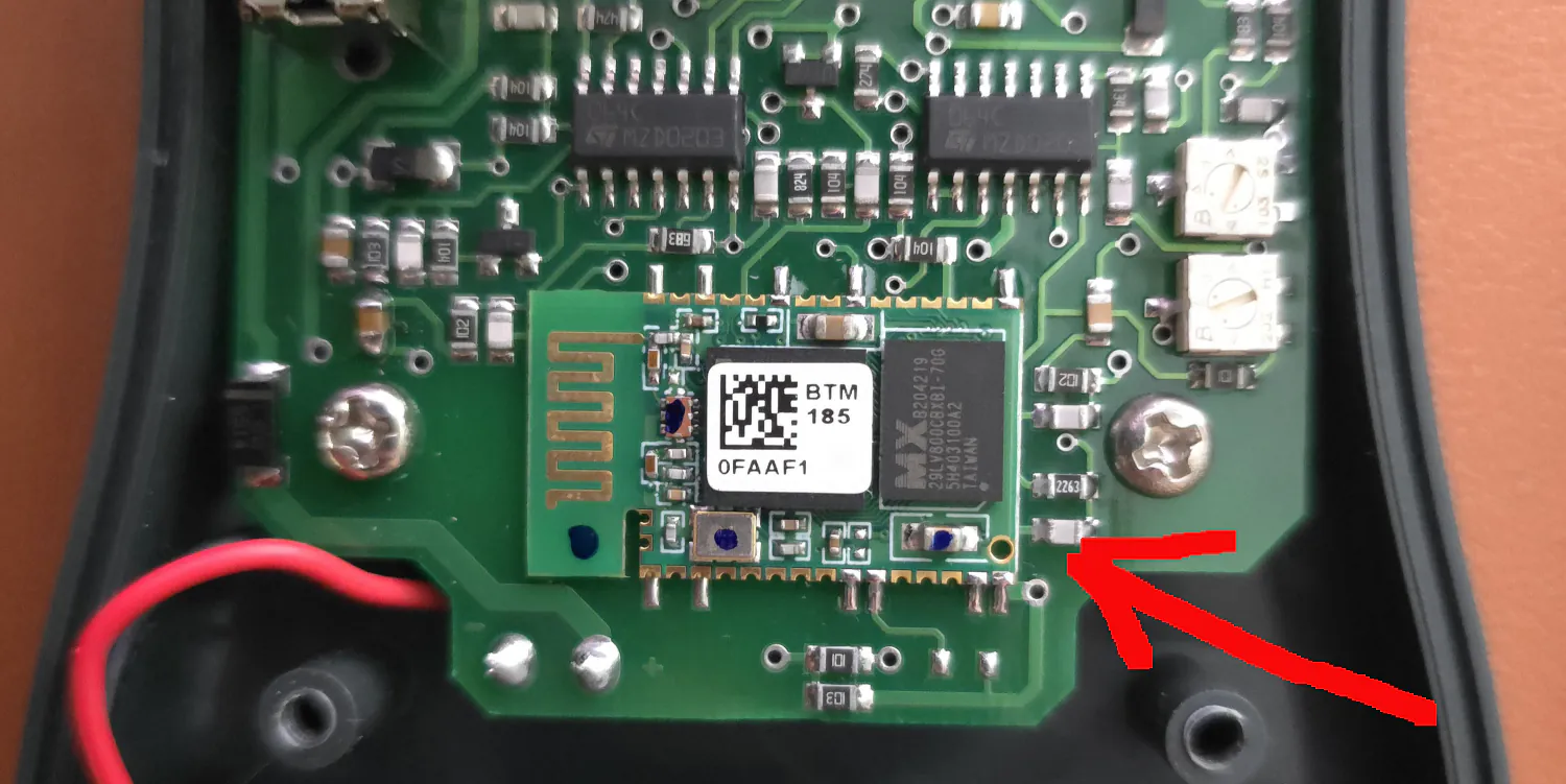 Rev.A03 shows a secondary PCB attached. The secondary PCB is a bluetooth module
